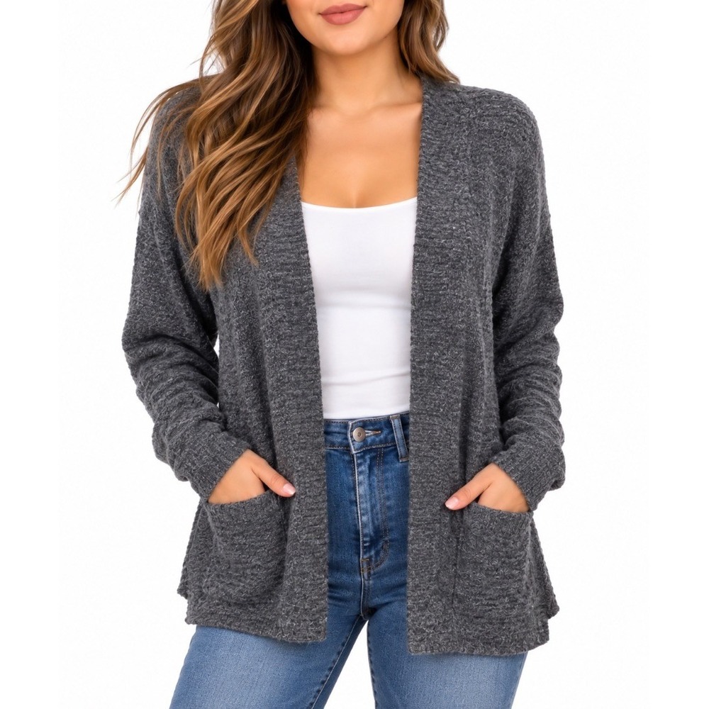 Wilfred Free Womens Gray Open Front Cardigan Sweater Alpaca Wool Blend XS